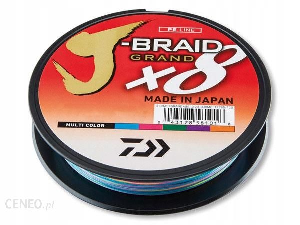 DAIWA J-BRAID GRAND X8 0.13MM 8.5KG 150M MULTI COL BRAK