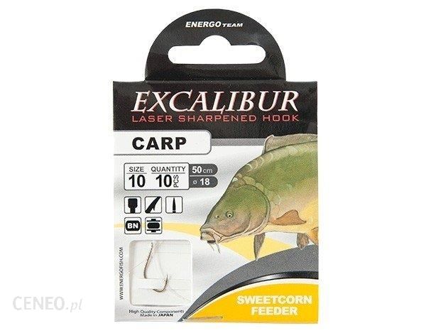 Energofish Excalibur Snelled Hook Carp Sweetcorn Feeder 12