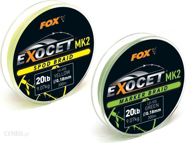 Fox Exocet Mk2 Marker Braid 0.18Mm / 20Lb X 300M Green (Cbl012)