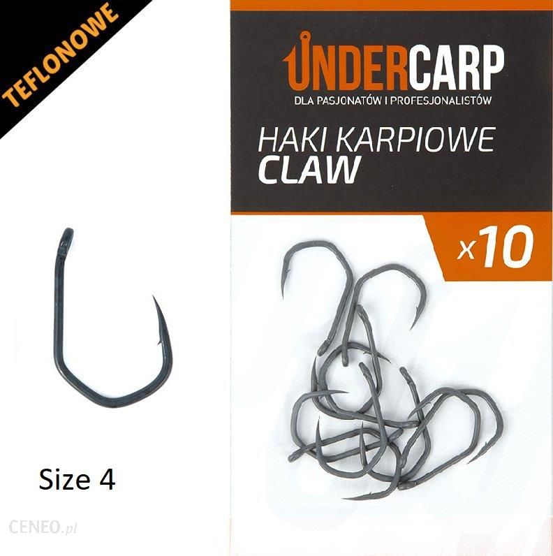 Undercarp Teflonowe Haki Karpiowe Claw Nr 4